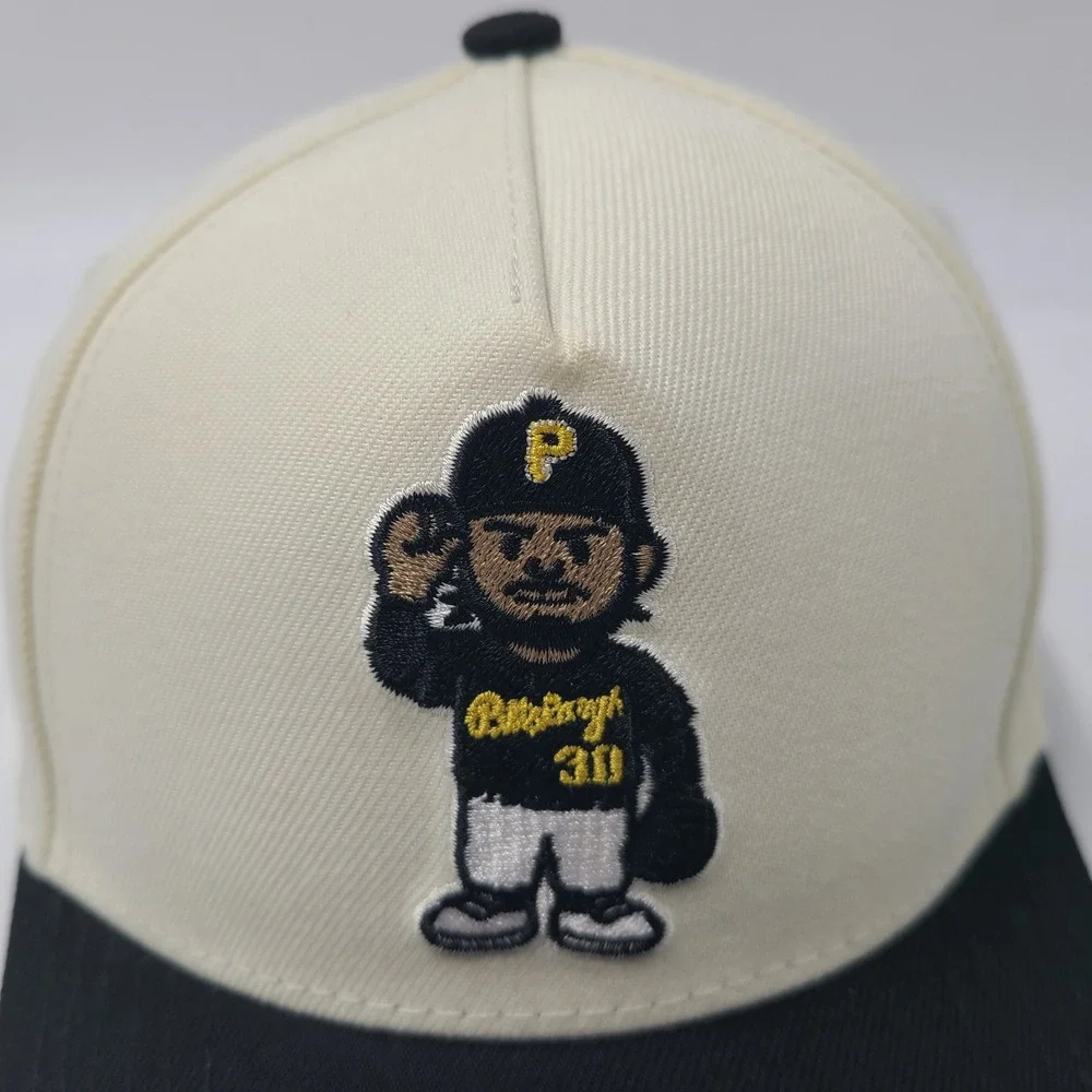 Child Pittsburgh Pirates Hat Snapback 9Forty New Era Cream Black MLB Paul Skenes